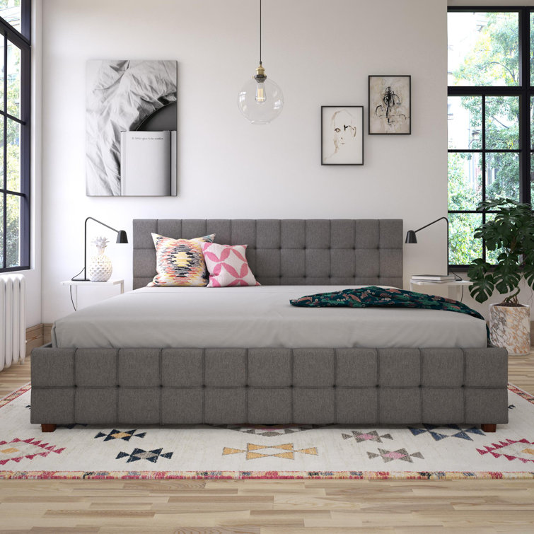 CosmoLiving by Cosmopolitan Elizabeth Tufted Upholstered Low Profile
